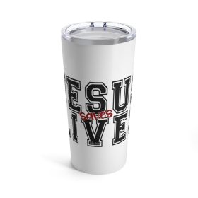 Home/travel Accessories, Insulated Tumbler 20oz, Jesus Saves Lives, Christian Inspiration