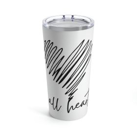 Insulated Tumbler 20oz, Say It Soul, All Heart Black Line Art Print