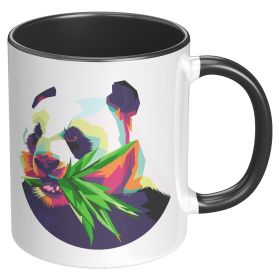 Coffee Cup, Ceramic Mug 11oz, Colorful Pop Art Panda