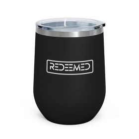 Insulated Tumbler - 12oz, Redeemed Christian Inspiration Biblical Motivational Quote