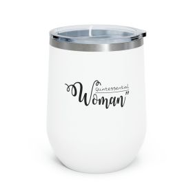 Insulated Tumbler - 12oz, Quintessential Woman Inspirational Affirmation - Black