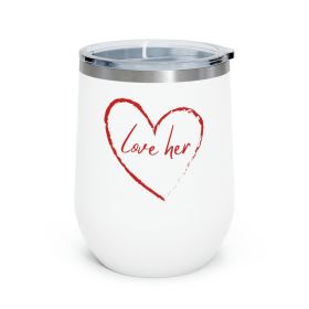 Insulated Tumbler - 12oz, Say It Soul Love Her, Red
