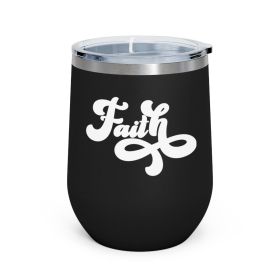 Insulated Tumbler - 12oz, Now Is Faith Christian Inspiration