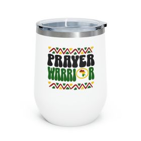 Insulated Tumbler - 12oz Prayer Warrior Christian Inspiration Africa Black