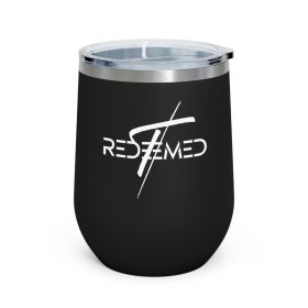 Insulated Tumbler - 12oz, Redeemed Christian Cross Biblical Inspiration Print