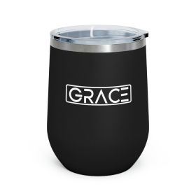 Insulated Tumbler - 12oz, Grace Christian Inspiration Word Art