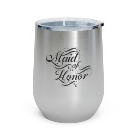 Insulated Tumbler - 12oz, Maid Of Honor, Wedding Bridal Party (Color: Stainless)